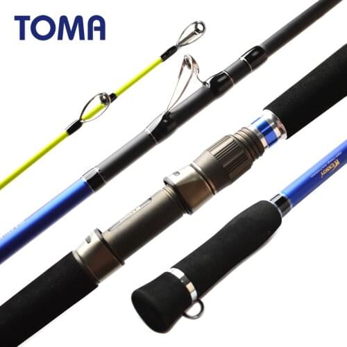 TOMA Superhard Saltwater Fishing Jigging Rod 1.8m Lure Weight 100-250g Carbon Boat Jigging Spinning Fishing Rod Baitcasting Pole