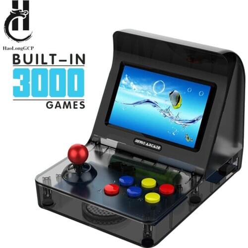 Portable Retro Arcade Mini Handheld Game Console 4.3 Inch 64bit build in 3000 Video Games with two gamepad Family Game Machine