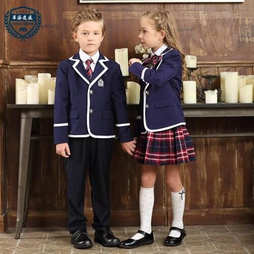 Kids School Uniform Children Long Sleeve Nursery Garden Clothes Japanese Sweater Jacket Student British Style Outfits D-0513