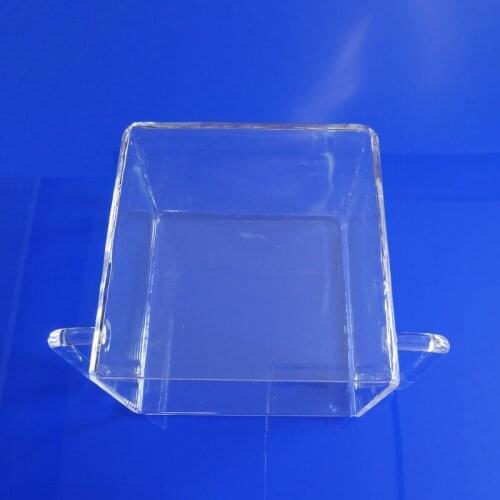 Quartz square cylinder Square crucible Cleaning tank reaction kettle Glass trough Corrosion resistance Laboratory instruments de