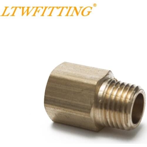 LTWFITTING Brass Pipe 1/4" Female x 1/4" Male NPT Adapter Fuel Gas Air