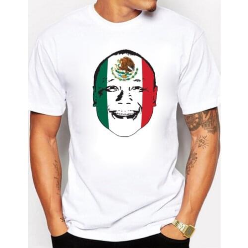 BLWHSA Fashion Mexico Flag Uncle Design Mens T Shirt Hip Hop Tops Cotton Casual Men T-shirt Brand Clothing
