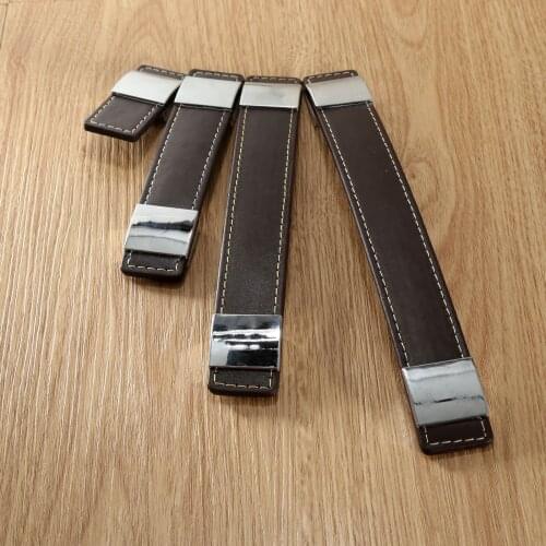 Luxury Leather Wardrobe Cupboard Pull Handle Cabinet Drawer Kitchen Door Knob Furniture Handles & Knobs Single Hole/96/160/192mm