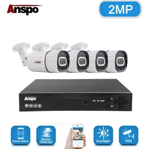 4CH 2MP Audio Record DVR Security Camera System Kit AHD Camera IR Outdoor Waterproof CCTV Video Surveillance DVR Set