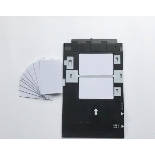 Inkjet Printing Stater Kit-100pcs Blank Inkjet PVC Card + 1pc ID Card Tray for Epson Inkjet Printers A50,T50,R280,L800