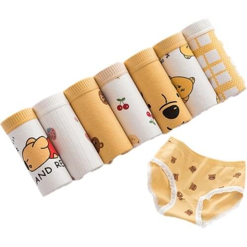 Womens Cotton Panties Soft Striped Women Underpants Girls Briefs Sexy Lingerie Comfort Underwear Solid Color Panties Thong