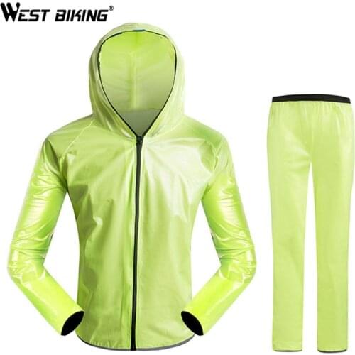 WEST BIKING Cycling Coat Raincoat Transparent Bicycle Jersey Dust Coat Bike Jacket Rain Coat Windbreaker Waterproof Clothing