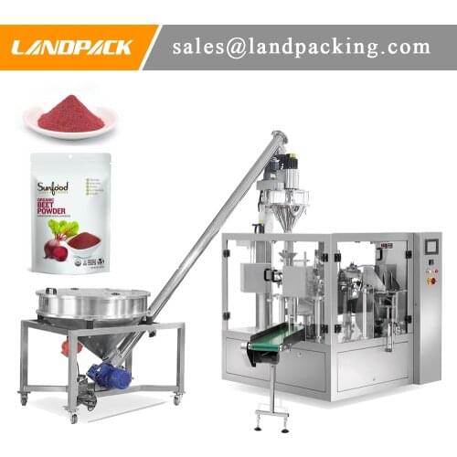 Beet Powder High Speed Rotary Packing Machine Powder Zipper Pouch Packaging Machine Factory Direct Sales