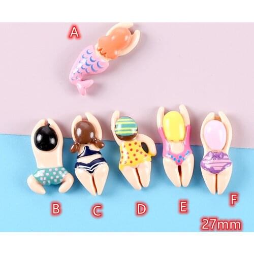 Cabochons Swimming Baby 10pcs Cute Babies Flat Back Resin Cabochons Scrapbooking DIY Jewelry Craft Decoration Accessories
