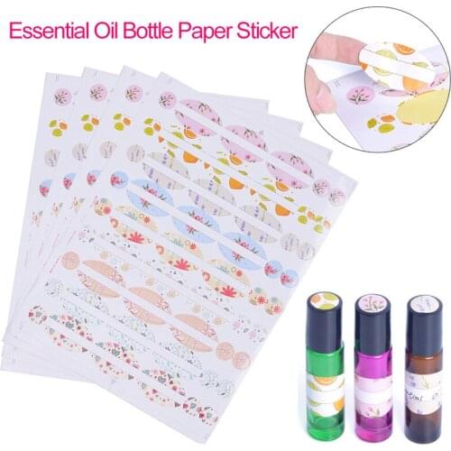4 Sheets Writable Self Adhesive Labels Stickers Essential Oil Perfume Lotion Cream Aromatherapy Cosmetic Bottle Paper Stickers