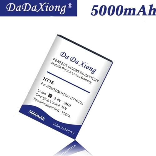 HT16 5000mAh Newly Production Battery For Homtom HT16 HT 16 Pro Phone High Quality Battery Replacement+Tracking Number