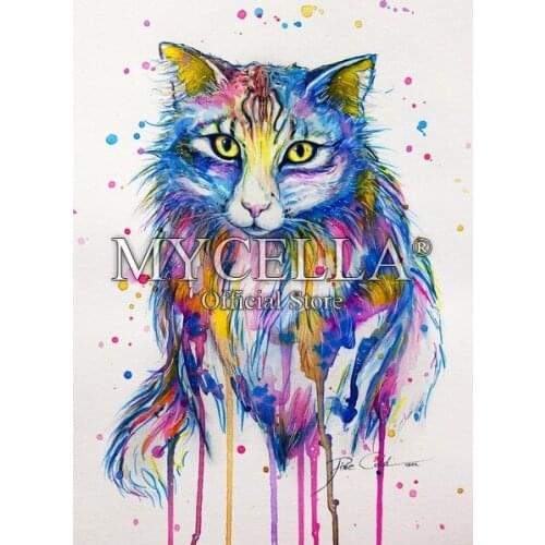 5D DIY Diamond Painting Cross Stitch Cat Eagle Diamond Mosaic Needlework Full Round Diamond Embroidery Home Decor Crafts Gift