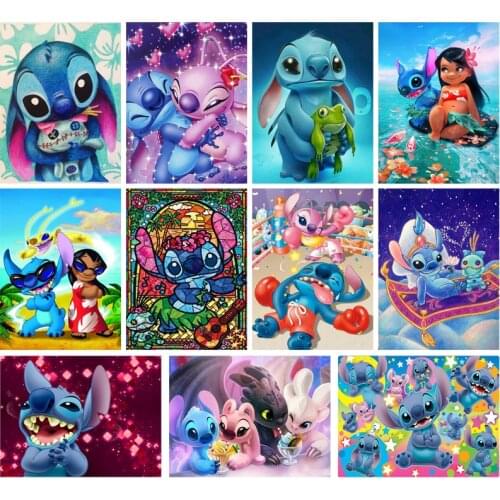 5D Diamond Painting Disney Lilo & Stitch Full Square Home Decoration Gift DIY Art Mosaic Rhinestone Embroidery Cross Stitch Kit