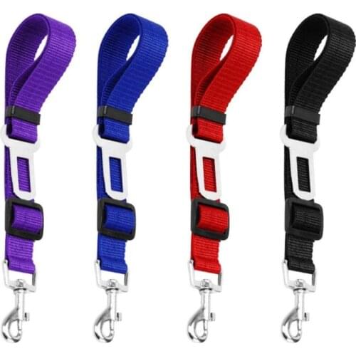 Vehicle car pet dog seat belt Flexible Leash Traction Rope Nylon Pets Puppy Seat Lead Leash for Small Medium Dogs Travel Clip