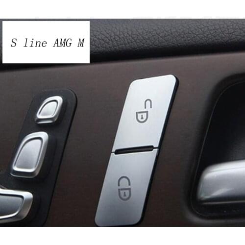Car Styling Door Unlock Buttons Sequins Decoration Covers Stickers Trim for Mercedes Benz C E Class W204 W212 Auto Accessories