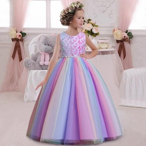 Girls Long sleeve white Wedding Dress Lace hollow diamond Party Tulle Princess Birthday Dress First Communion Gown for Girls