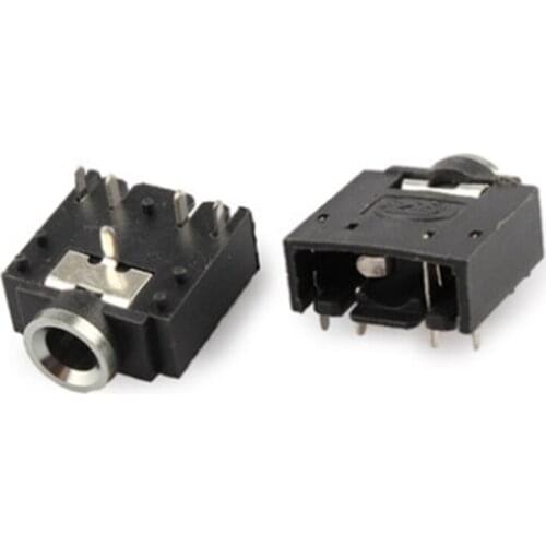 Free shipping 50PCS Block 3F07 iron metal head headset 3.5MM headphone jack audio binaural female base 5 feet