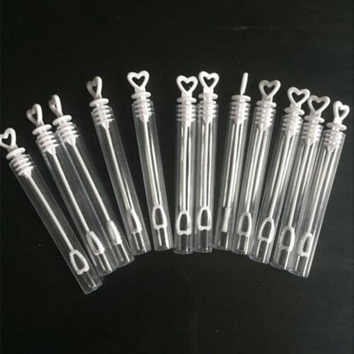 100pcs Love Heart Wand Tube Bubble Soap Bottle Playing Fun kid Toy Wedding Decor Compact and Portable Carry Convenient