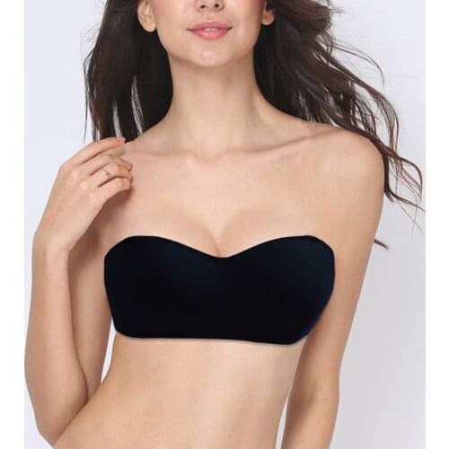 Sexy Bras For Women Strapless Gather Underwear Suitable For Parties Lingerie Push Up Brassiere Padded Wireless Bralette Tops