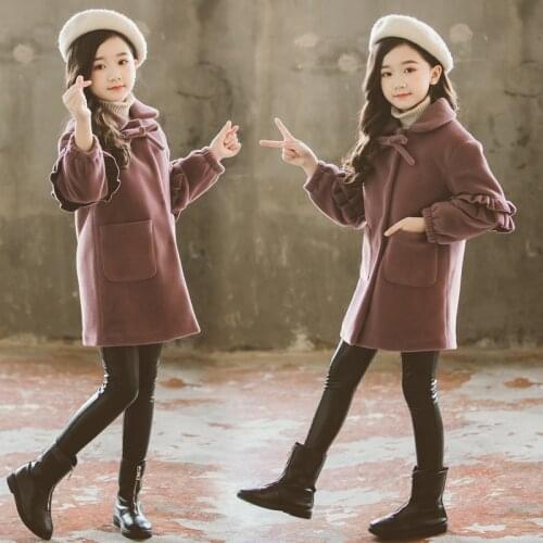 Children Girl Winter Autumn Woolen Coat Girls Jacket Snowsuit Thick Children Clothing Fashion Girls Windbreaker Outerwear Coats