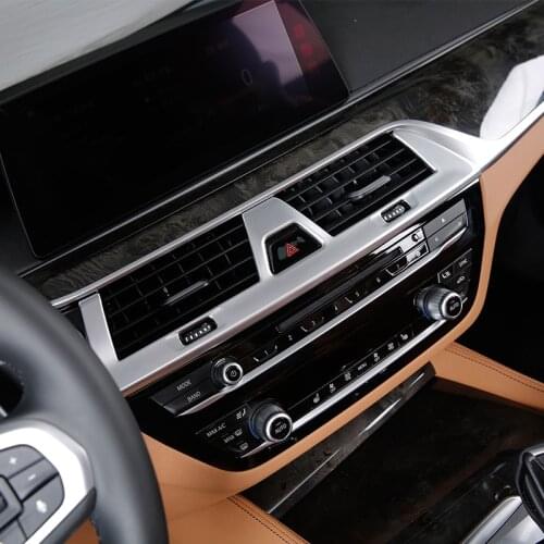 For BMW 5 Series G30 2017 2018 ABS Plastic Car Central Control air outlet cover trim sticker Interior accessories Car styling