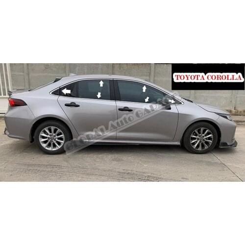 For Toyota Corolla 2013-2021 Chrome Window Moulding Window Frame Framework Auto Accessory Diffüser Spilitter Car-styling Sport