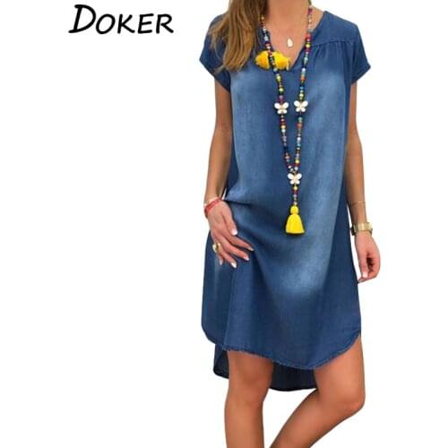 Модные джинсовые платья Doker China At AliExpress