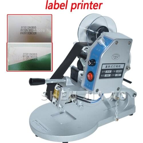 DY-8 Portable Label Printer Machine 220V Manual Hot Foil Stamp Date Coder Ribbon Coding Machine 130W Label Printer Machine 1PC