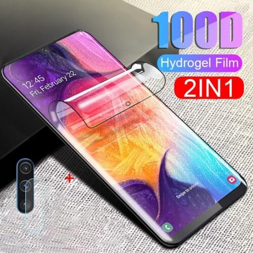 For samusng A50 2-in-1 hydrogel film for Samsung Galaxy A50 A50S camera lens screen protector protective film for Samsun A50 S