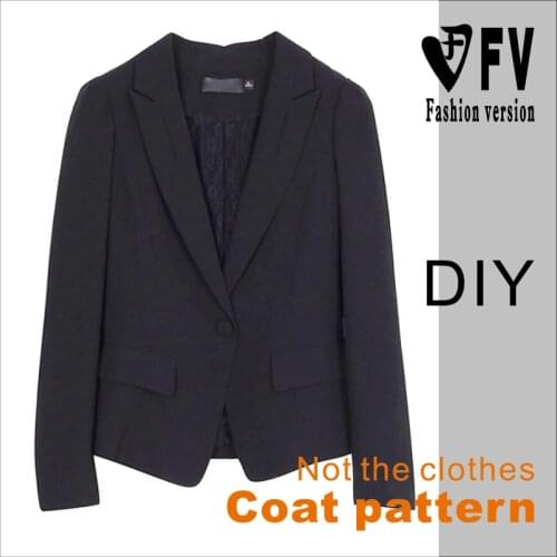 Pattern making womens white-collar suit jacket cutting picture 1:1 clothing pattern BWT-13