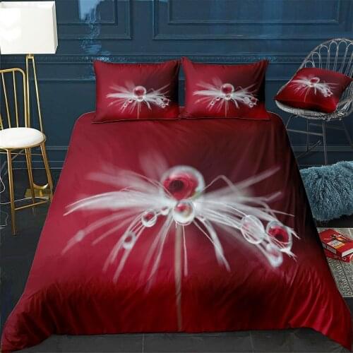 A drop of rose Quilt Cover Pillowcase 3Piece Comforter Bedding Set With Pillow Case Single Double Duvet Cover Home Decora