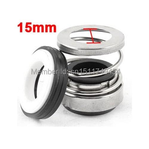 Tube Sealing Coil Spring Rubber Bellows 15mm Pump Mechanical Seal 2pcs