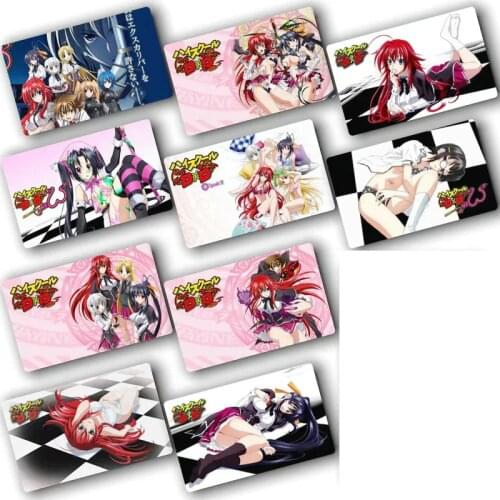 10pcs High School DxD Card Sticker Smooth Surface DIY Decoration Bus ID Anime Stickers