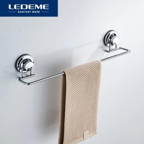 LEDEME Towel Hanger Rack Home Suction Wall Mount Bathroom Towel Closet Hangers L3701