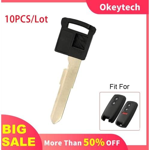 OkeyTech 10PCS New Smart Card Insert Small Key Blade for Suzuki Grand Vitara 2006-2012 XL-7 2009 SX4 Swift Uncut Blank Blade