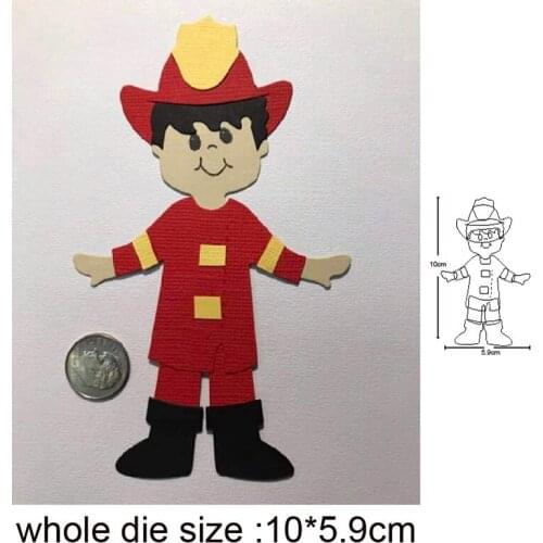 Craft dies Fireman Worker Cutting Dies Stencils For Diy Greeting Cards Making Scrapbooking dies Metal Dies Nouveau Arrivage 2020