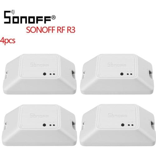 4pcs Sonoff RF R3 433Mhz RF Smart Wifi Switch Wifi Delay Switch Smart Home Light Controller Via eWeLink APP Works With Alexa