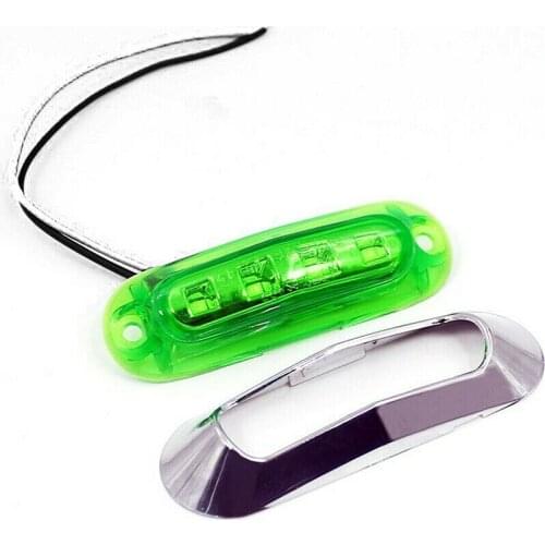 Universal 2x Red Green LED Boat Navigation Transom Light Deck Waterproof Bow Pontoon Lights 12-24V Red + Green