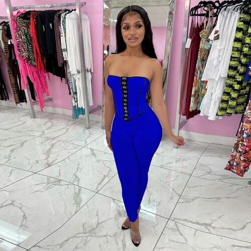 Loungewear Female Tracksuit Off The Shoulder Strapless Waist Shaped Tops and Pencil Legging Streetwear Two Piece Pant Outfits