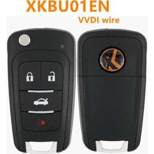 10pcs/lot Xhorse universal VVDI wire remote control XKBU01EN no transpponder chip 4 button for Buick VVDI Mini Key Tool VVDI2