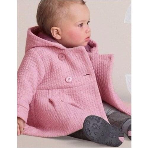 2018 Winter Baby Girls Coats Infant Jackets Trench Jacket Children Overcoat Bebe Poncho Girl Hooded Outerwear Newborn Clothes