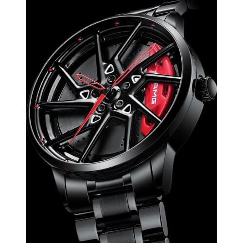 2021Original 3D Men Watches Rim Watch Hub Custom Design Sports Watch Waterproof Creative Male Watch Mens Wheel Wristwatch Clock