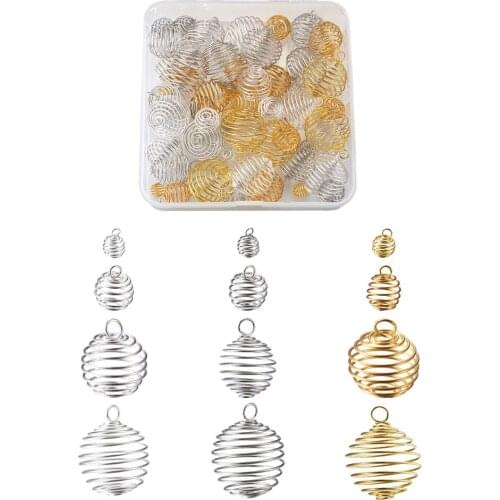 60pcs/box Pandahall Iron Wire Charms Hollow Round Mixed Color Charms for DIY Jewelry Necklace Earring Jewelry Making Decoration