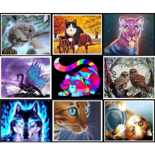 5d Mosaic Diy Diamond Painting Cartoon Animal Imitation Cross Stitch Kit Handmade Gifts Home Decoration Can Be Customized