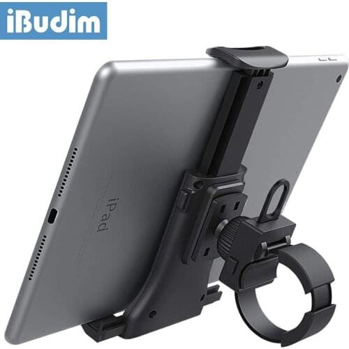 IBudim Bike Bicycle Tablet Holder Universal 4-11 inch Indoor Gym Treadmill Handlebar Tablet Holder Stand Support For iPad iPhone