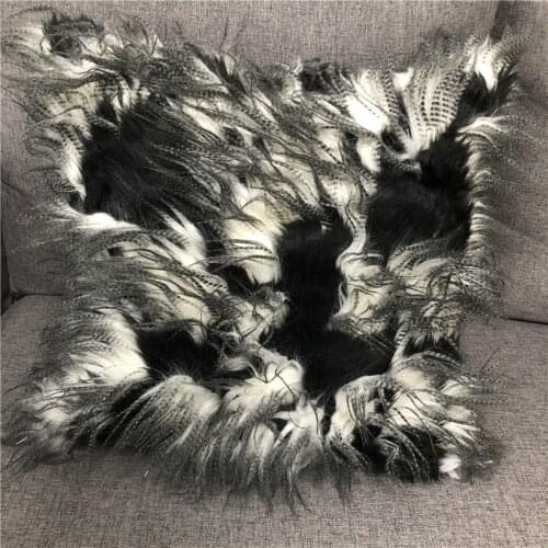 Home Decorative Faux Fur Cushion Cover Multi Color Sofa Throw Pillowcase For Living Room