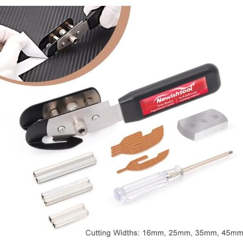 EHDIS Carbon Vinyl Wrap Knife Cutter Twin Blades Foil Car Film Sticker PTFE Paperback Slitter Multi-width Utility Cutting Tool