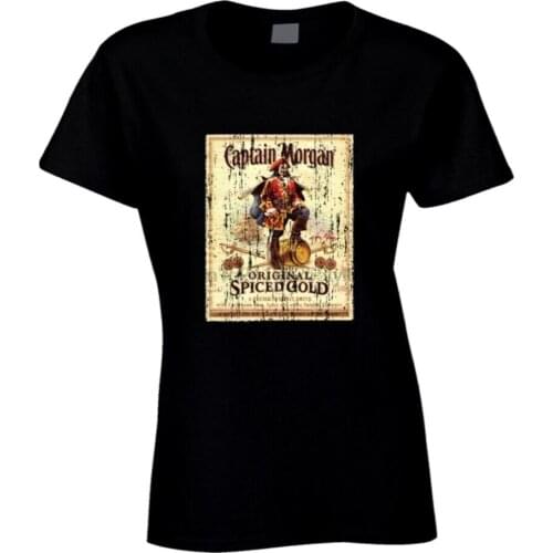 Captain Morgan Original Spiced Rum Alcohol Ladies T Shirt