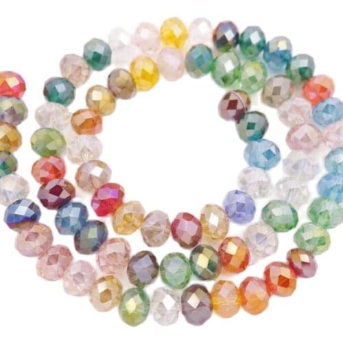 1 Strand /70PCS 10mm Faceted Rondelle Czech Glass Crystal Loose Beads