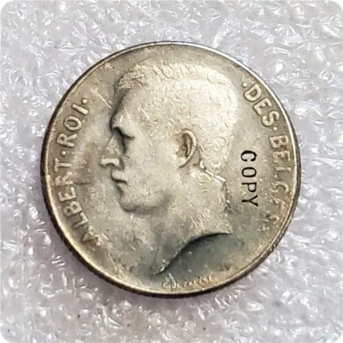 1917,1918 Belgium 1 Francs French Legends Copy Coins